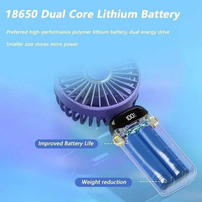 Portable Rechargeable Neck Fan Mini Air Conditioner With 5 Speeds 5