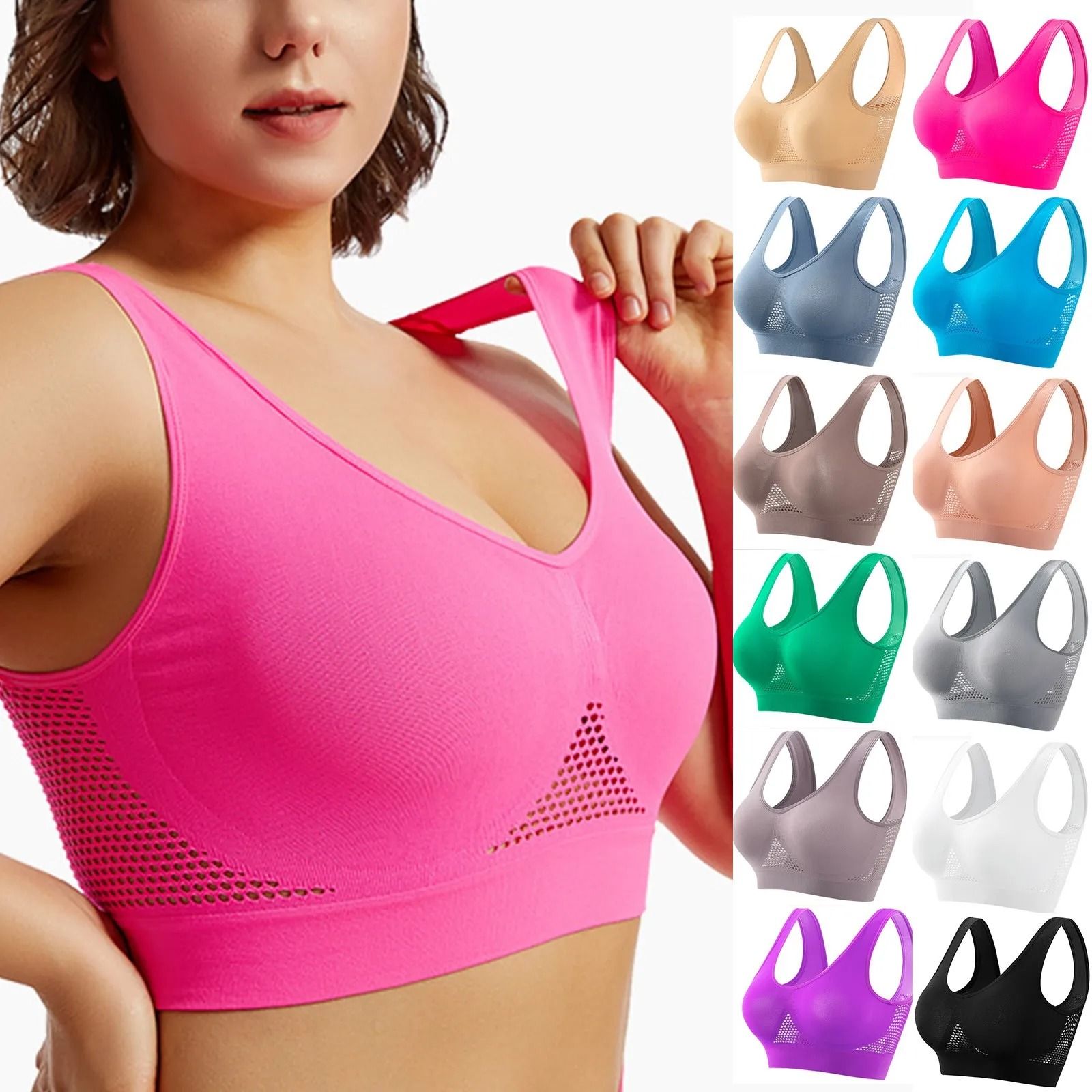 Womens Shockproof Sports Bra With Soft Support And AntiSagging Design 1