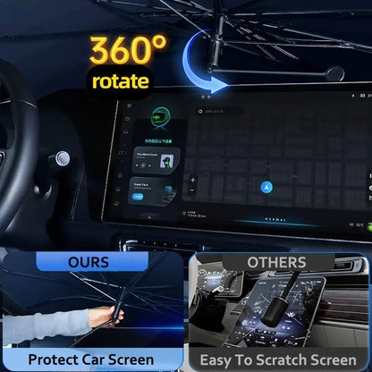 Foldable Car Windshield Sunshade Umbrella For Heat And UV Protection 3
