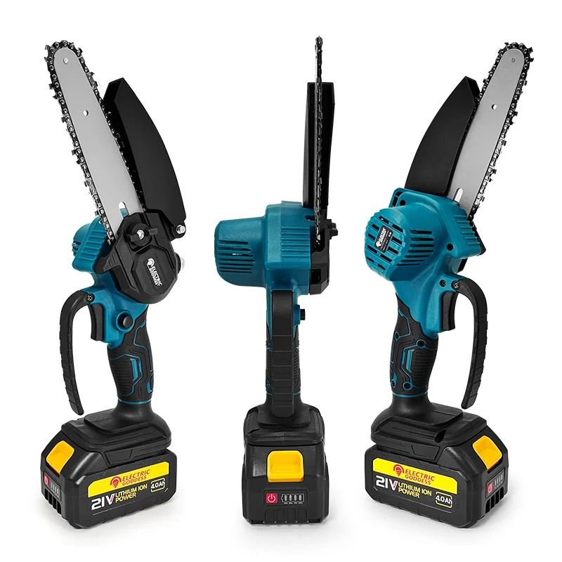 6 Inch Cordless Mini Chainsaw With High Power Copper Motor No Battery 3