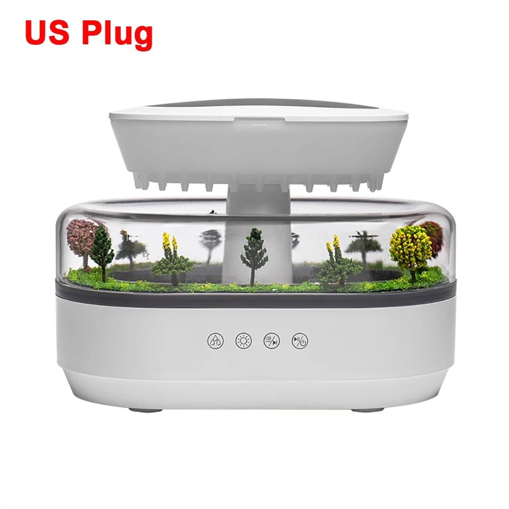 Raindrop Aroma Humidifier And Essential Oil Diffuser With White Noise And Colorful Light 7