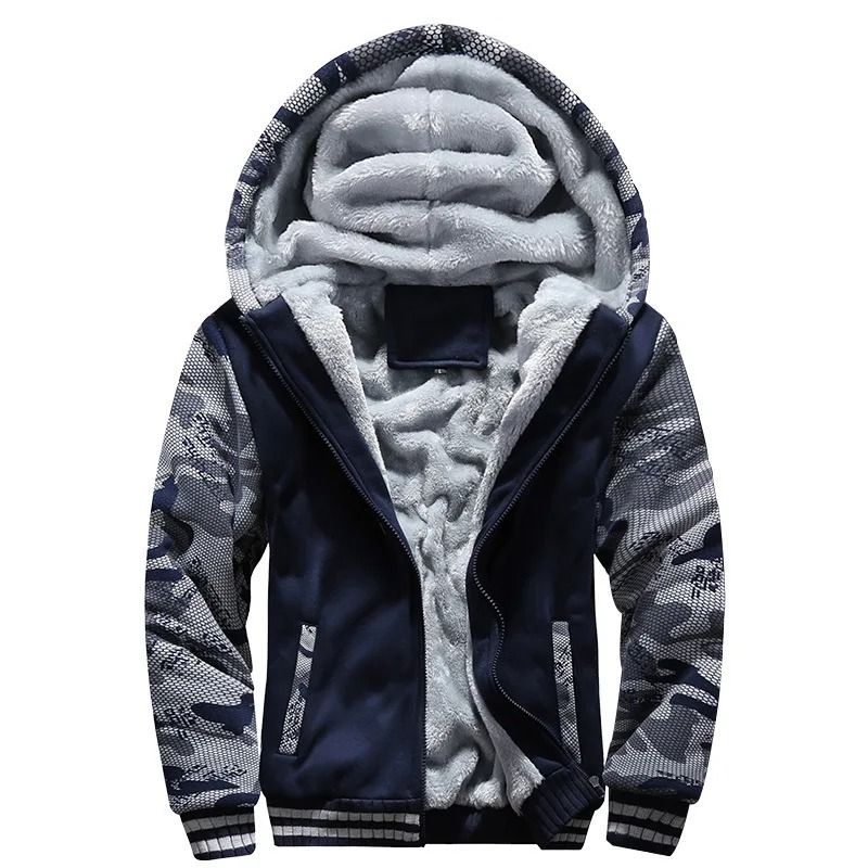 Mens Camouflage Winter Jacket With Fleece Lining And Hood 7