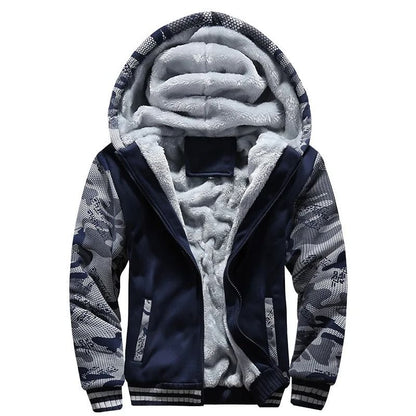 Mens Camouflage Winter Jacket With Fleece Lining And Hood 7