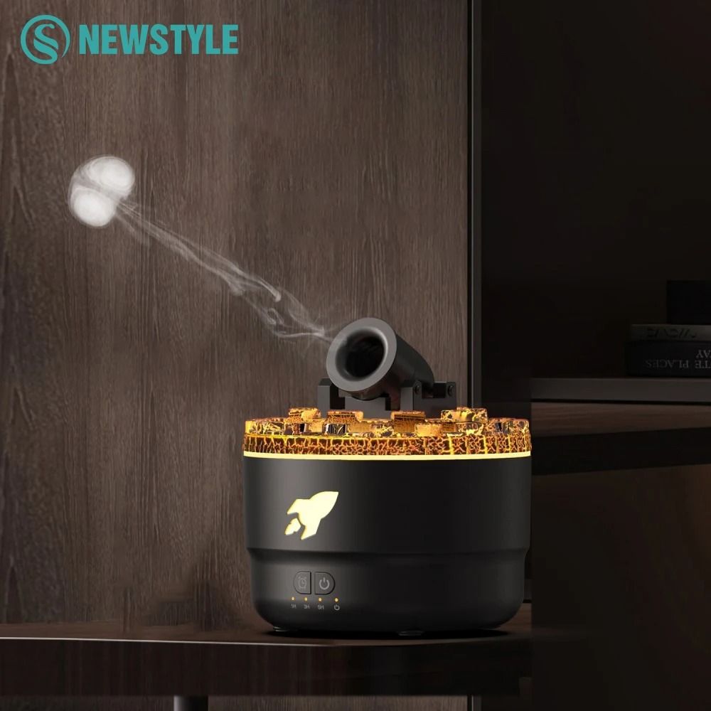 Cannon Aromatherapy Diffuser And Humidifier With Jellyfish Spray And 7 Color Night Light