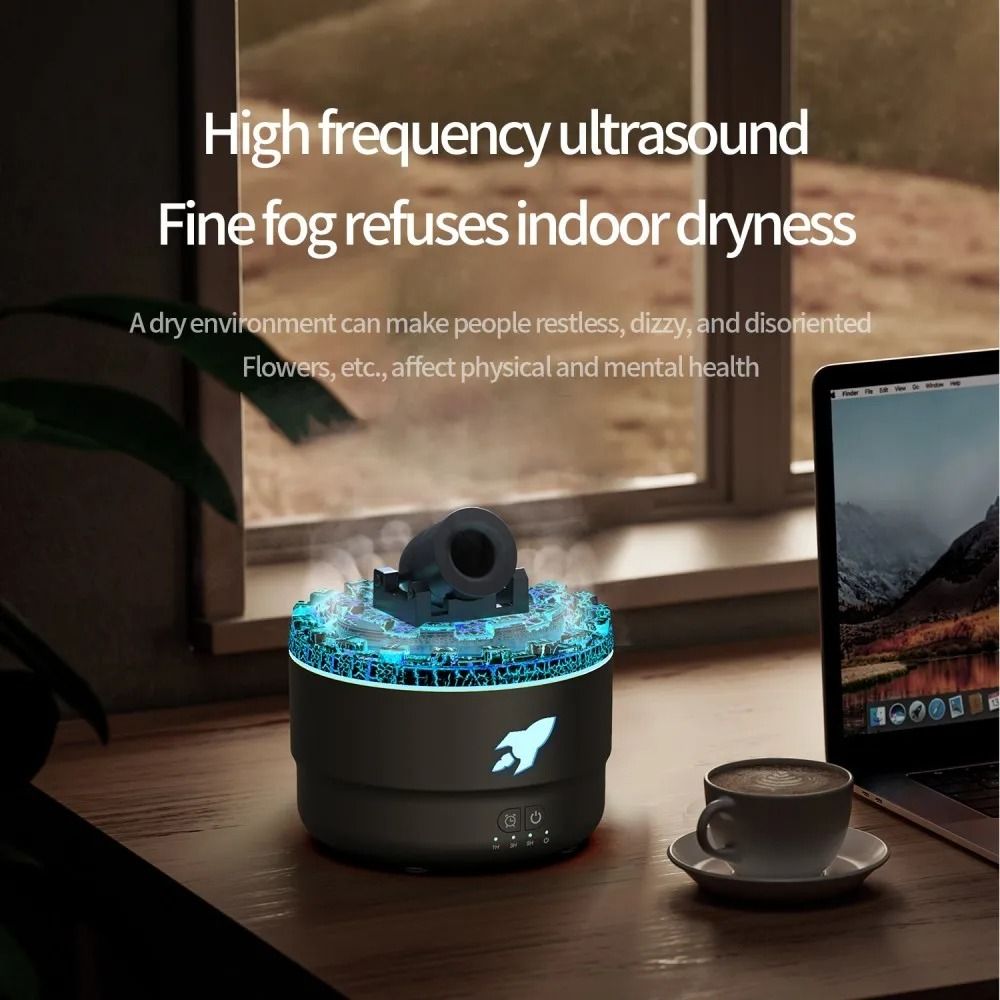 Cannon Aromatherapy Diffuser And Humidifier With Jellyfish Spray And 7 Color Night Light 3