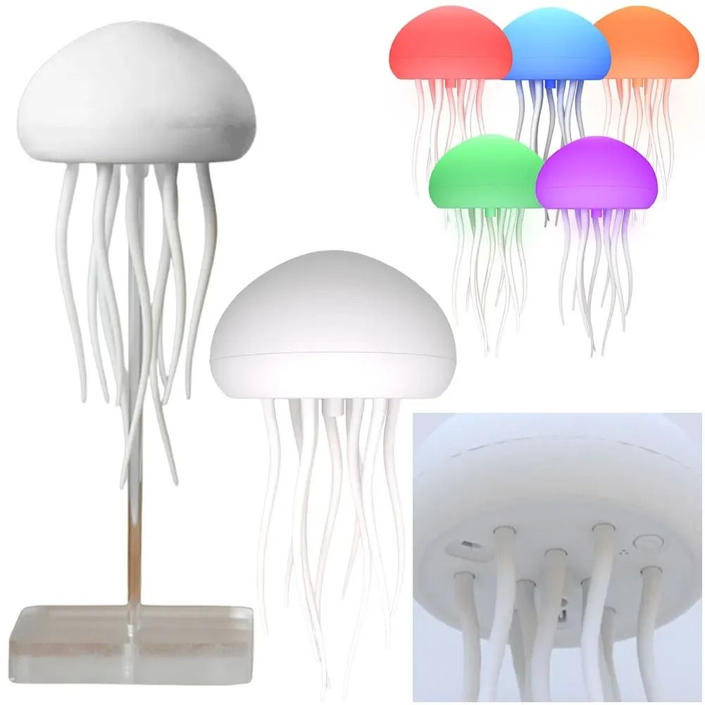 Cartoon Jellyfish Night Light With RGB Gradient And Voice Control 1