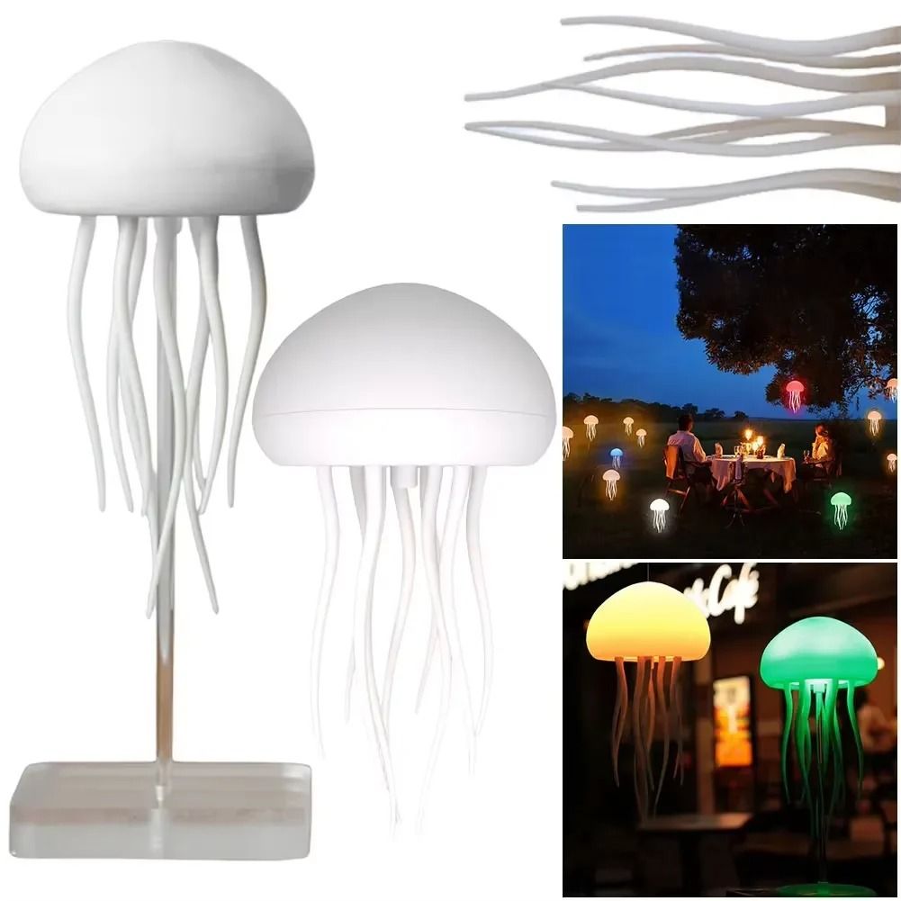Cartoon Jellyfish Night Light With RGB Gradient And Voice Control 3