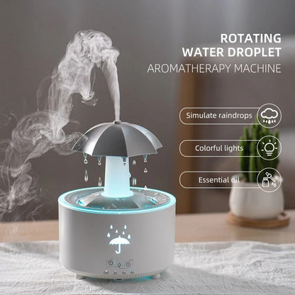 Cloud Rain Humidifier With Aroma Diffuser Night Light And Remote Control