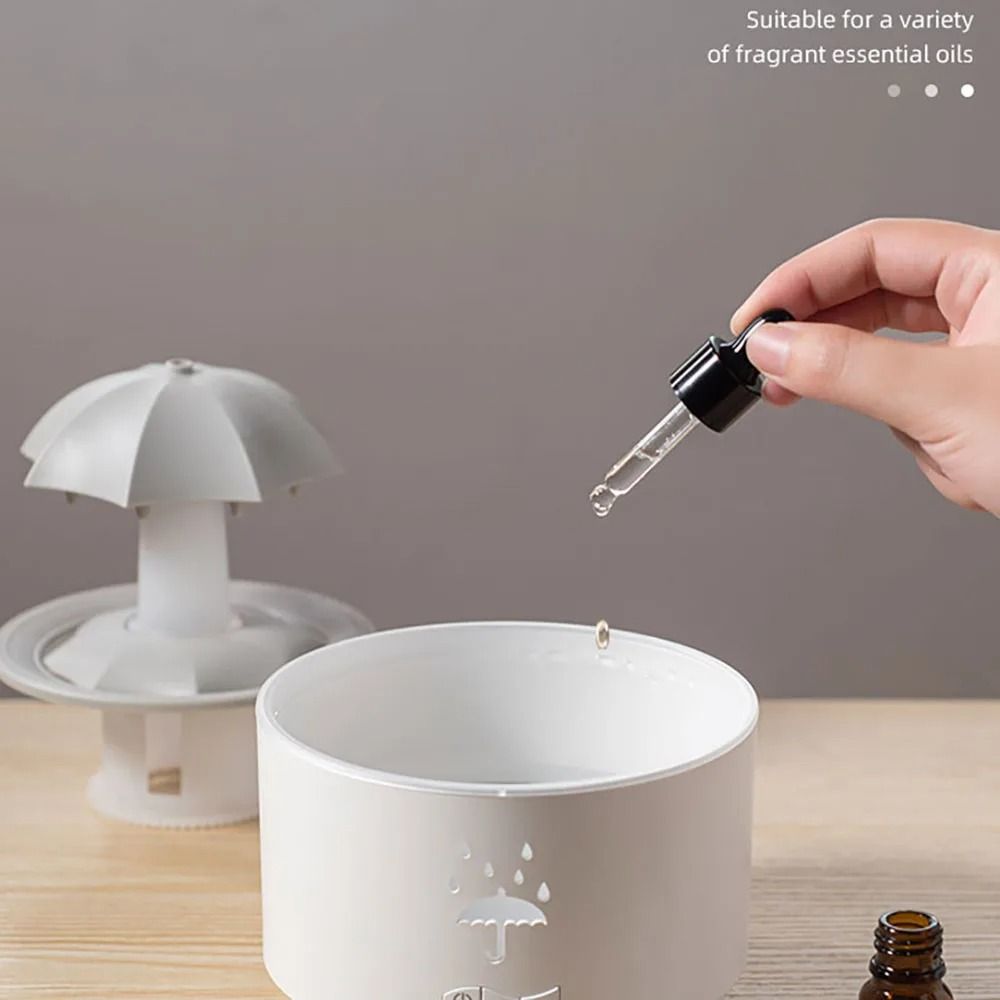 Cloud Rain Humidifier With Aroma Diffuser Night Light And Remote Control 6