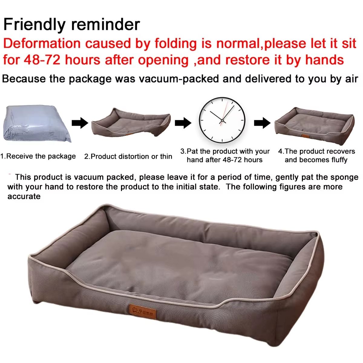 Four Season Orthopedic Dog Bed  Waterproof BiteResistant Pet Sofa For Large Dogs  Cats 5
