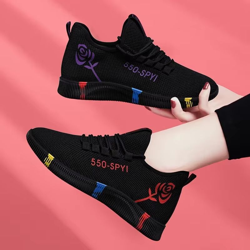 2024 Womens Vulcanized Sneakers  Lightweight Mesh Casual Shoes With Platform Sole 2