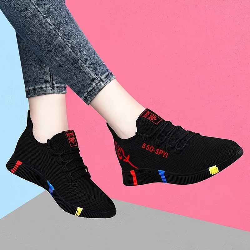 2024 Womens Vulcanized Sneakers  Lightweight Mesh Casual Shoes With Platform Sole 4