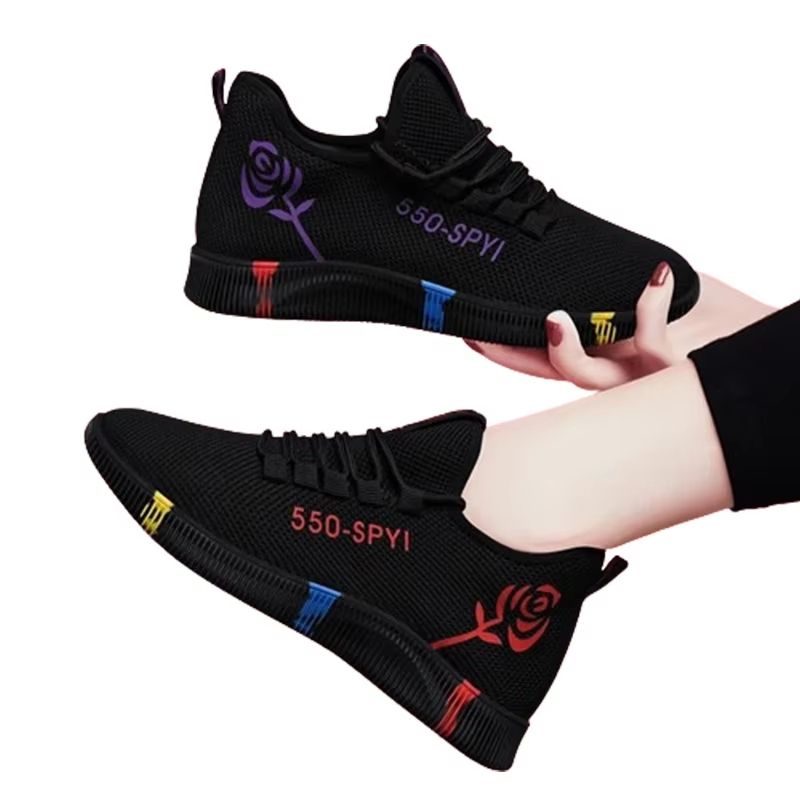 2024 Womens Vulcanized Sneakers  Lightweight Mesh Casual Shoes With Platform Sole 5
