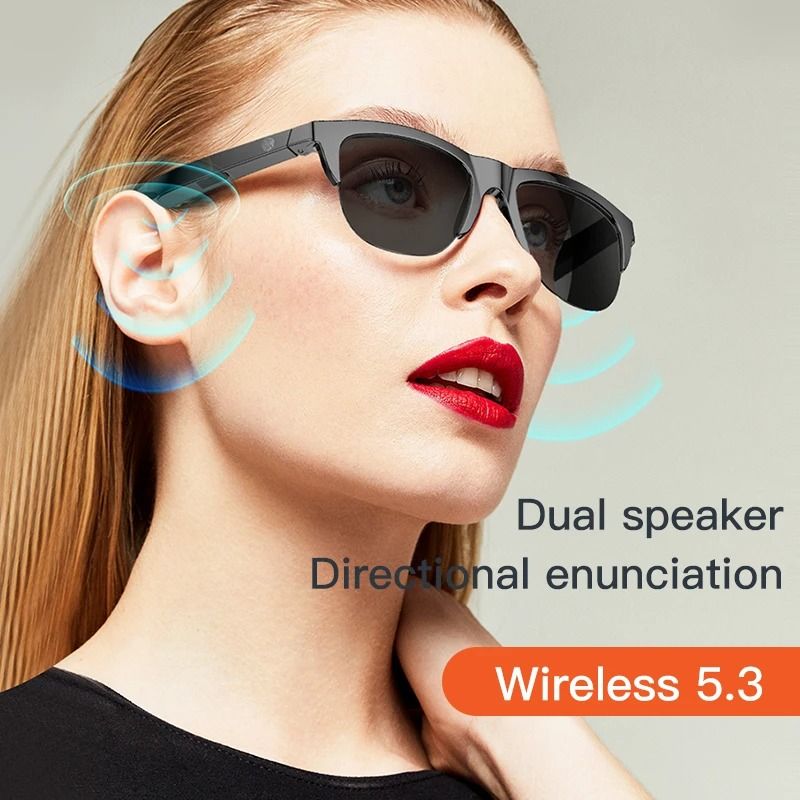 Touch Control Bluetooth Glasses With Bone Conduction And Wireless Headphones 4