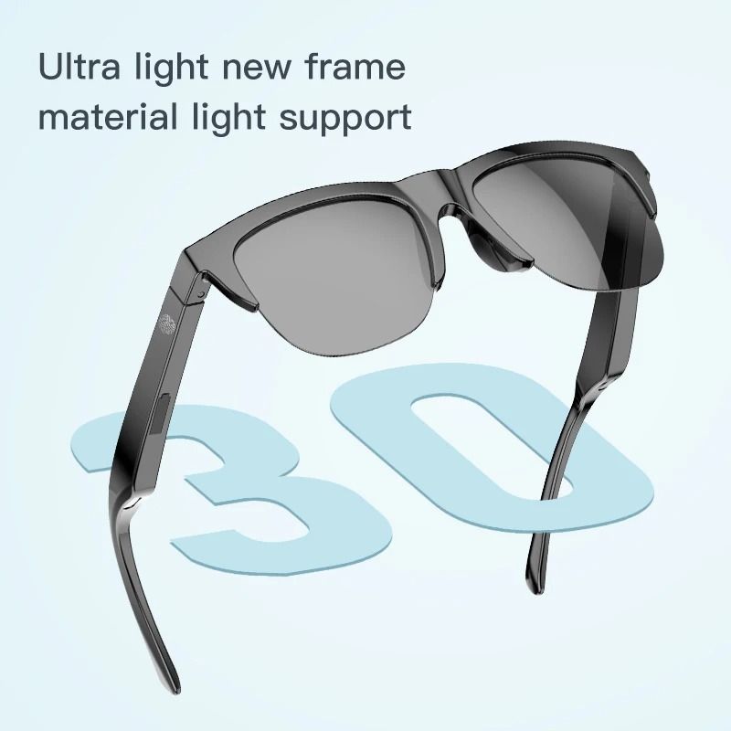 Touch Control Bluetooth Glasses With Bone Conduction And Wireless Headphones 5