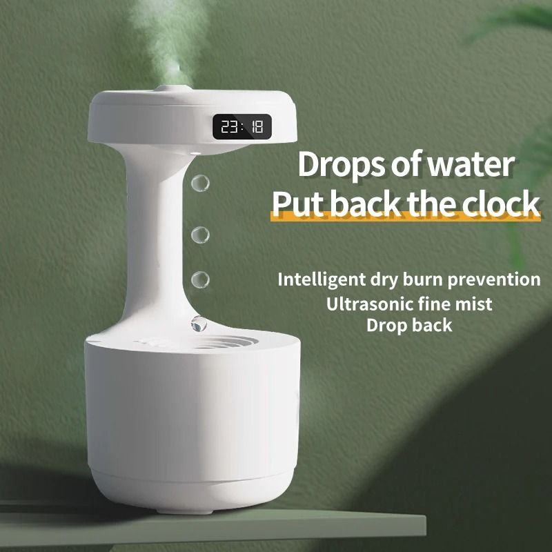 AntiGravity Humidifier With Water Drop Effect And Night Light 2