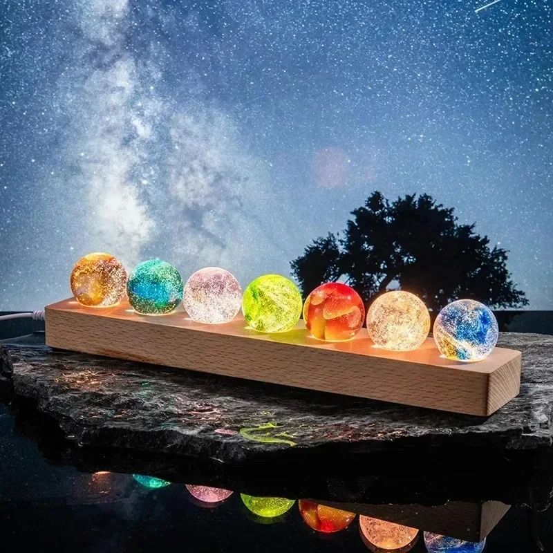 Fantasy Colorful Glass Star Ball Cosmic Planet Decoration 3