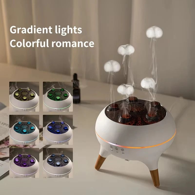 Flame Effect Aromatherapy Diffuser With Remote Control 250ml 4