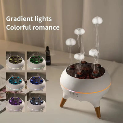 Flame Effect Aromatherapy Diffuser With Remote Control 250ml 4