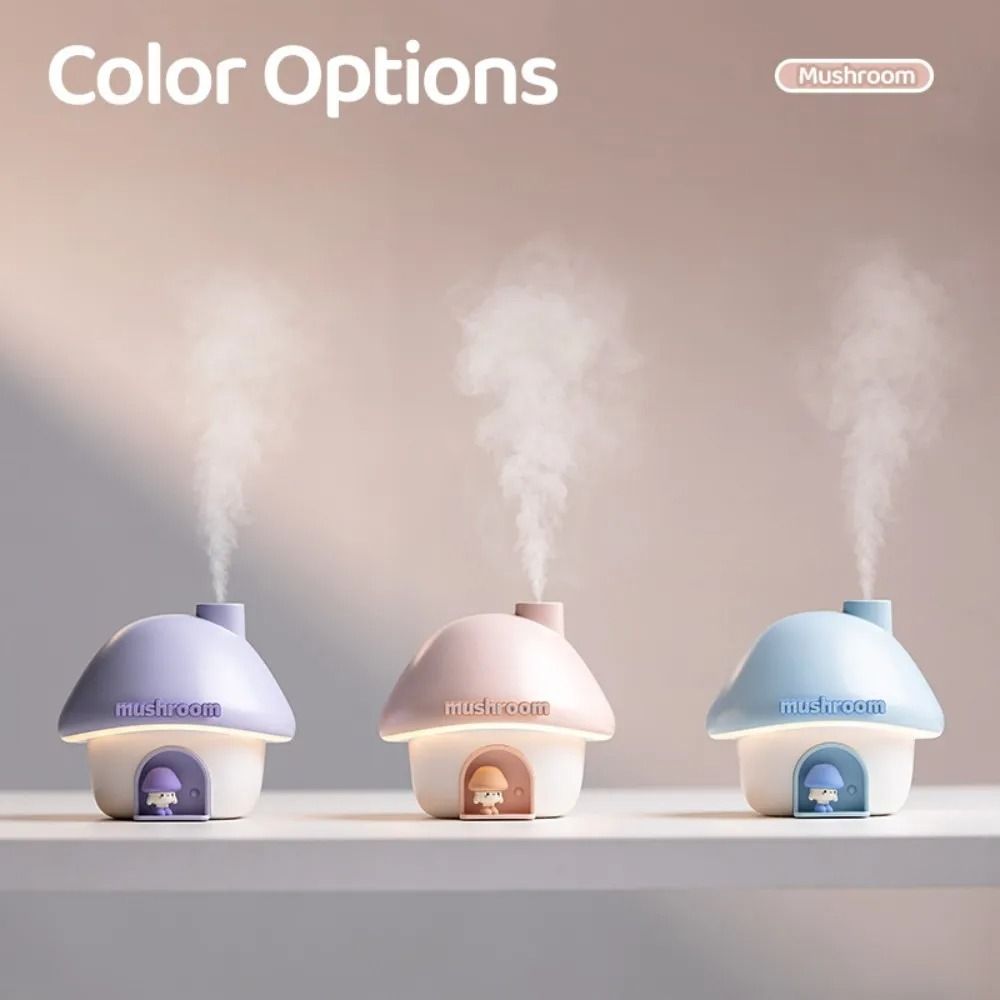 Cartoon Mushroom Air Humidifier 300ml With Colorful Night Light 6