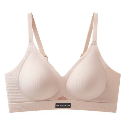 Sports Soft Support Jelly Strip Bra For Women, No Running Cup Markless Underwear, Comfortable Machine Washable Fixed Cup