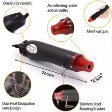 Mini Hot Air Gun For Crafts And DIY  Electric Heat Tool With Stand For Shrink Wrapping And Solderin 3