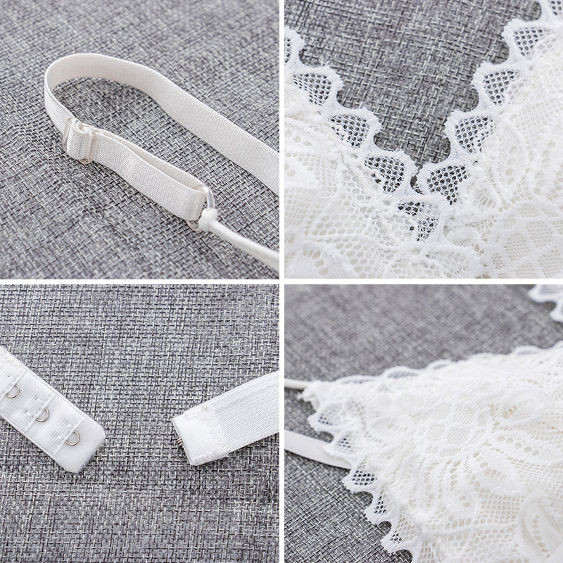 Ultra Thin Sexy Brassiere Womens Wire Free Lace Bralette Female Unpadded Lingerie Lace Bra Comforta 4