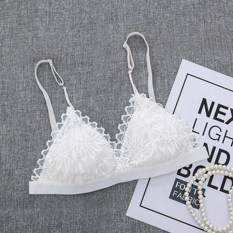 Ultra Thin Sexy Brassiere Womens Wire Free Lace Bralette Female Unpadded Lingerie Lace Bra Comforta 6