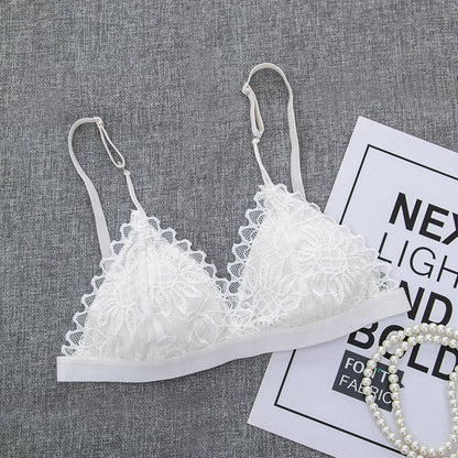 Ultra Thin Sexy Brassiere Womens Wire Free Lace Bralette Female Unpadded Lingerie Lace Bra Comforta 6