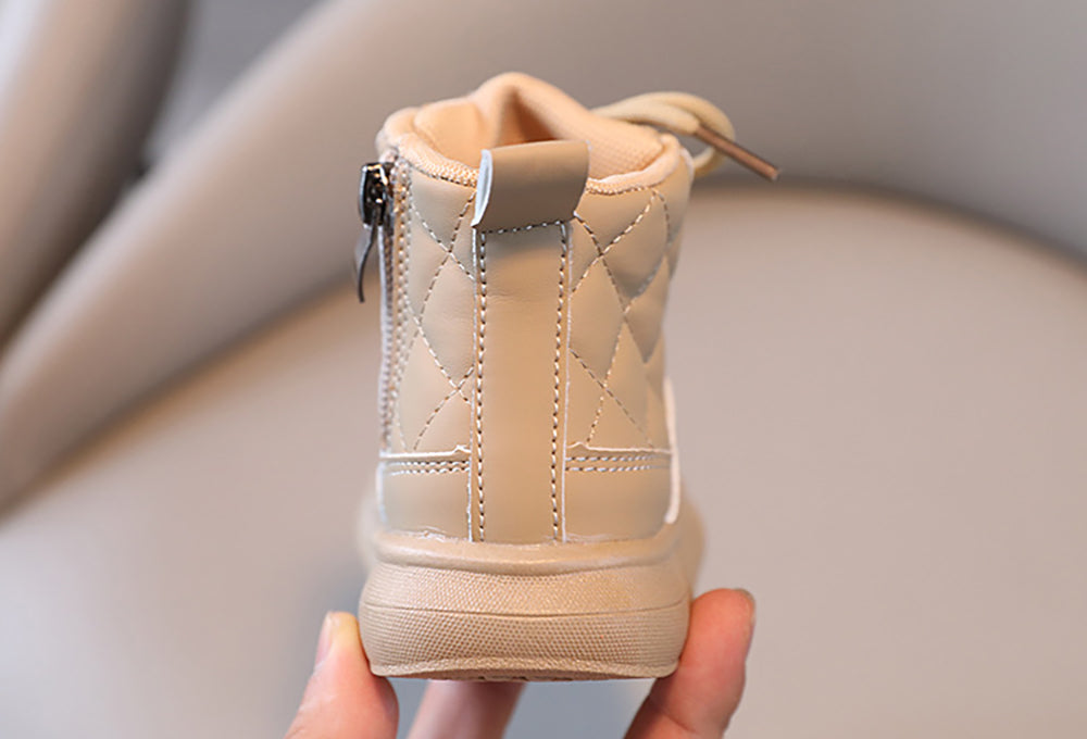 Thick Warm Cotton Velvet Shoes For Kids, Autumn Winter Plush Boots For Children, Soft Soled Casual Snow Boots Girls Boys