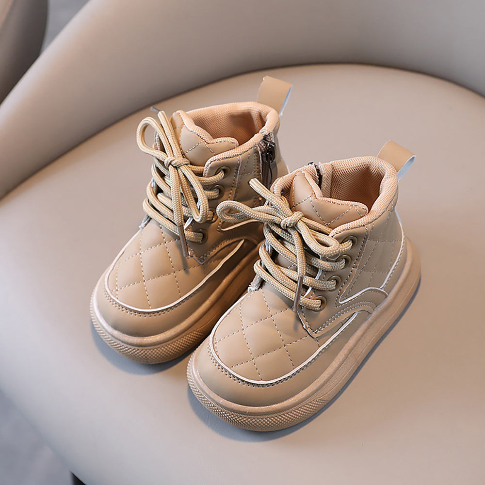 Thick Warm Cotton Velvet Shoes For Kids, Autumn Winter Plush Boots For Children, Soft Soled Casual Snow Boots Girls Boys