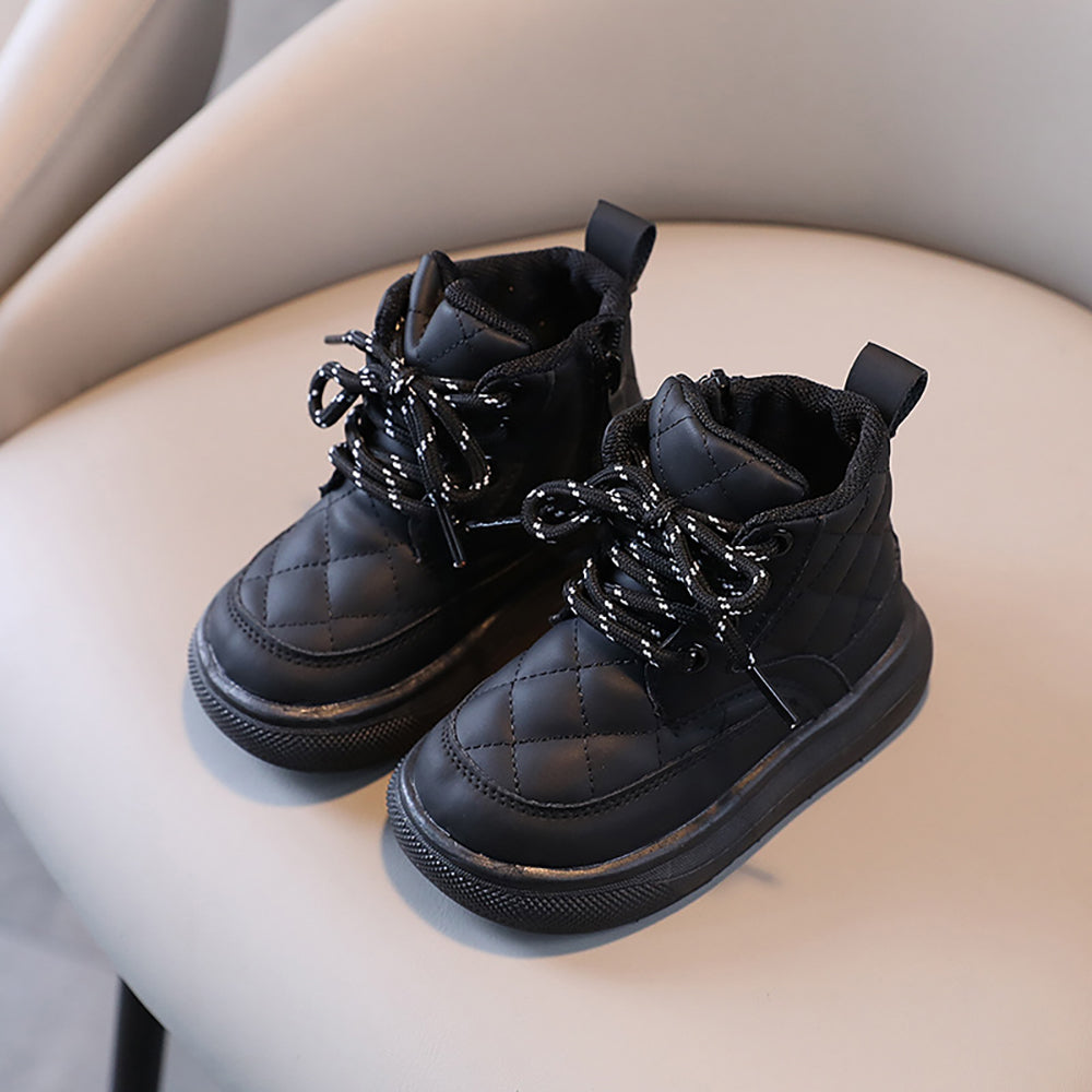 Thick Warm Cotton Velvet Shoes For Kids, Autumn Winter Plush Boots For Children, Soft Soled Casual Snow Boots Girls Boys