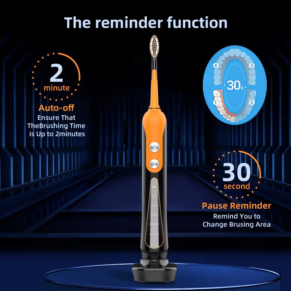 SUBORT S9 Sonic Electric Toothbrush  USB Rechargeable Whitening Toothbrush With Ultrasonic Cleaning 4
