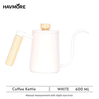 304 Stainless Steel Gooseneck Coffee Kettle  600ml Pour Over Espresso Maker For Barista Brewing 9