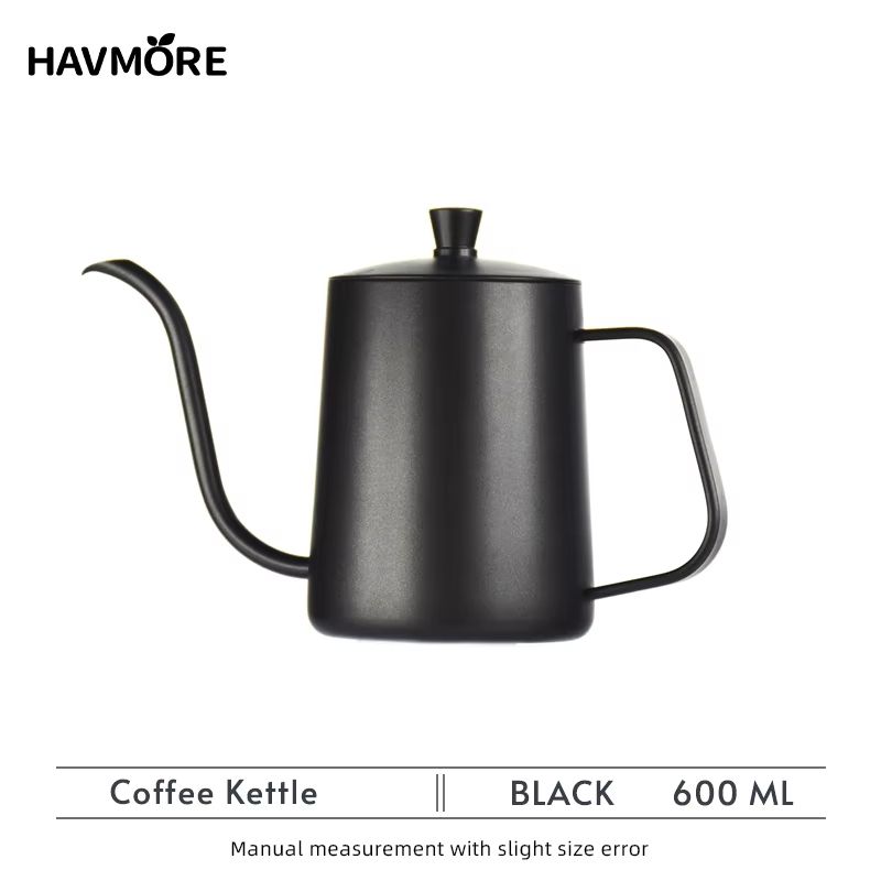 304 Stainless Steel Gooseneck Coffee Kettle  600ml Pour Over Espresso Maker For Barista Brewing 6