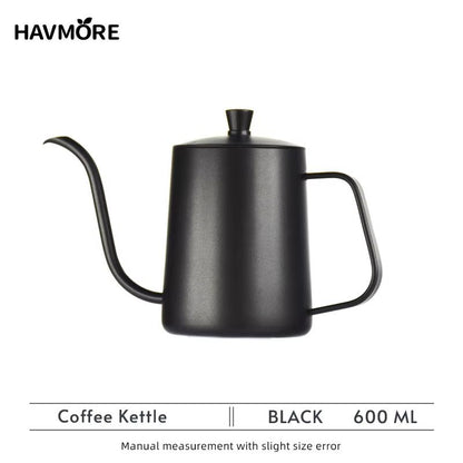 304 Stainless Steel Gooseneck Coffee Kettle  600ml Pour Over Espresso Maker For Barista Brewing 6