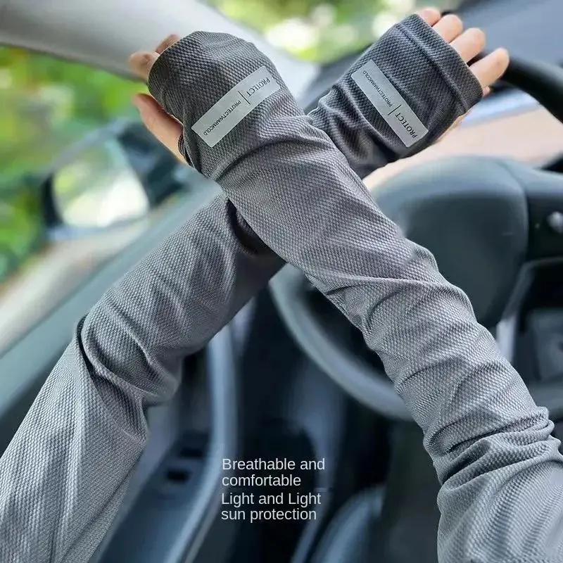 Summer Outdoor Loose Sleeves with UV Protection, Oversized Ice Sleeves For Men, Breathable Cooling Arm Covers