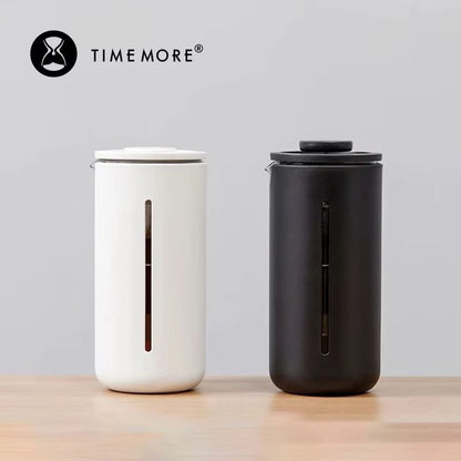 TIMEMORE French Press Coffee Maker – 450ml Heat-Resistant Glass Coffee and Tea Press with Stainless Steel Mesh