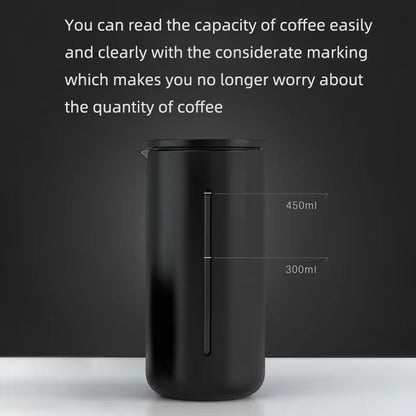 TIMEMORE French Press Coffee Maker  450ml HeatResistant Glass Coffee And Tea Press With Stainless S 3