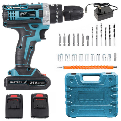 Rechargeable Cordless Drill Screwdriver With Lithium Battery Display  Impact Function Multifunction 6