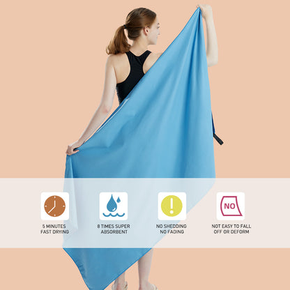 Lightweight Microfiber Towel Quick Dry Sports Travel Beach Towel Sandproof Soft Absorbent Towel For 4