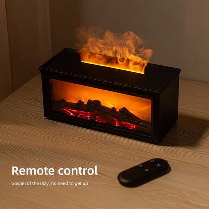 Mini Flame Essential Oil Diffuser With 7Color LED  Aromatherapy Fireplace Humidifier 3