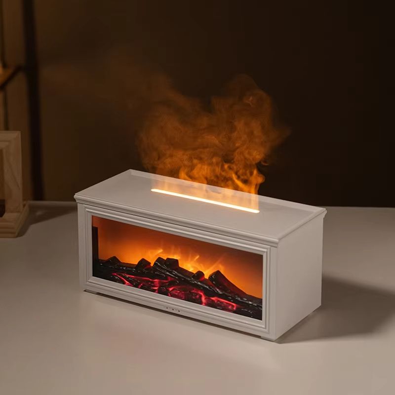 Mini Flame Essential Oil Diffuser With 7Color LED  Aromatherapy Fireplace Humidifier 5