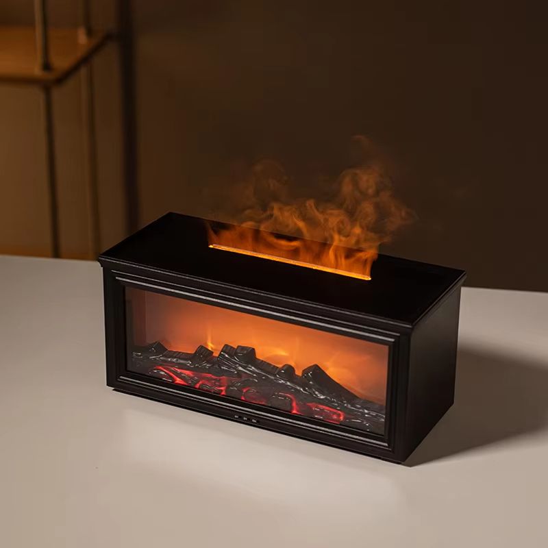 Mini Flame Essential Oil Diffuser With 7Color LED  Aromatherapy Fireplace Humidifier 6