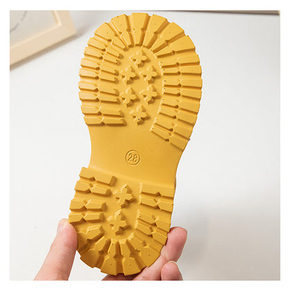 PU Leather Autumn Fashion Boots For Girls, Trend Teenager Girl's Boots, Waterproof Platform Kids Boots
