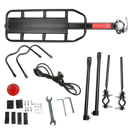 Aluminum Alloy Mountain Bike Carrier With Reflective Plate, Quick Release Rear Shelf Rack Riding Equipment, Bicycle Part