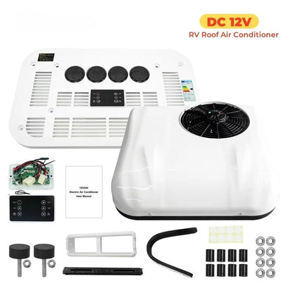 Rooftop 12V24V Electric Parking Air Conditioner  UltraQuiet 13500 BTU Cooling System With Wireless