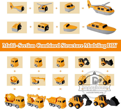 Transforming Robot Car Toy Magnetic Transform Engineering Car Assembled Toys  Magnetic Blocks For K 5