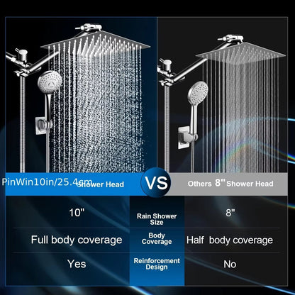 Premium ChromePlated Concealed Shower Set With Stainless Steel Pressurized Handheld Spray 2