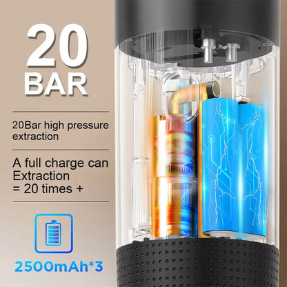 Wireless Portable Espresso Coffee Maker  3in1 Travel Coffee Machine For Car Home And Camping 2